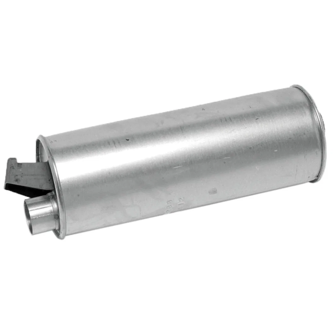18288 – WALKER EXHST Exhaust Muffler, OE Replacement 6 Inch Diameter Round Aluminized Steel Case Single 2 Inch Offset...